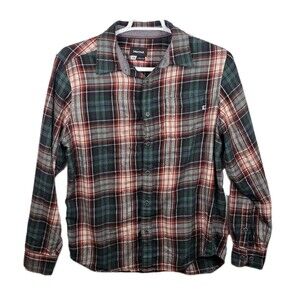 Marmot Men’s Large Green Plaid Flannel‎ Long Sleeve Button Up Shirt